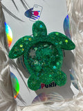 Turtle Shaker Charm, Keychain, Badge Reel, Popsocket