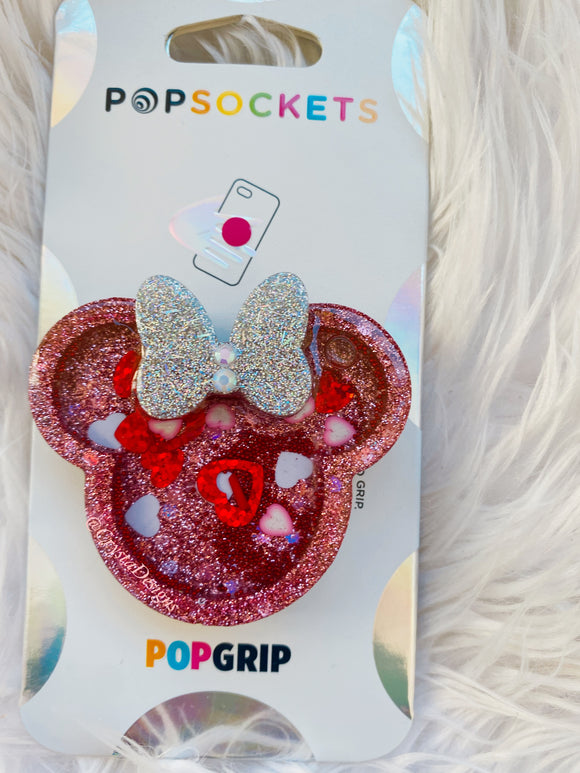 Minnie Mouse Badge Reel, Keychain, Popsocket,