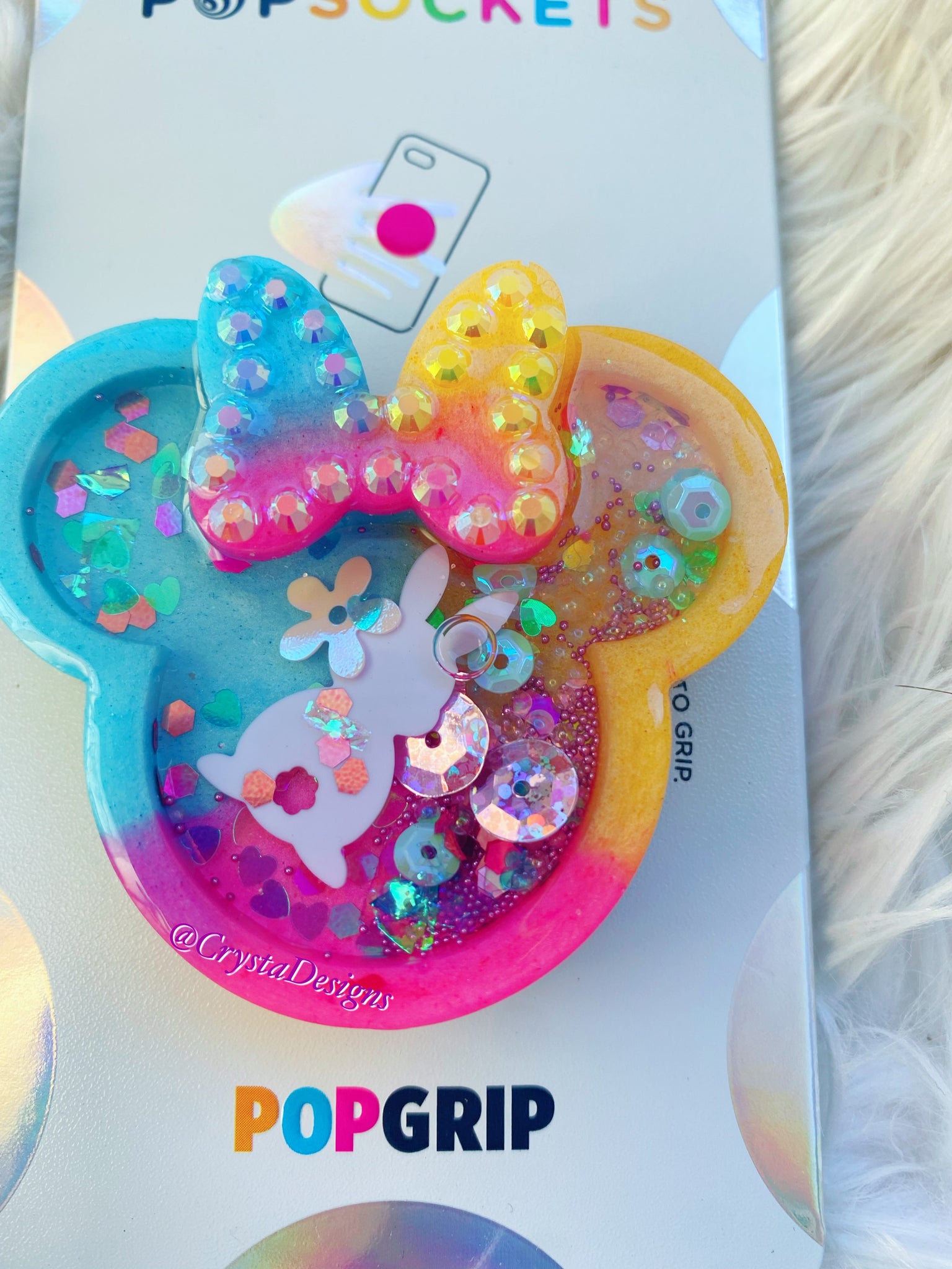 Minnie Mouse Badge Reel, Keychain, Popsocket, – CrystaDesigns