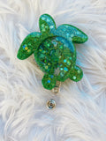 Turtle Shaker Charm, Keychain, Badge Reel, Popsocket