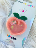 Peach Shaker Keychain, Popsocket, Badge Reel