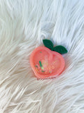 Peach Shaker Keychain, Popsocket, Badge Reel