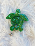 Turtle Shaker Charm, Keychain, Badge Reel, Popsocket